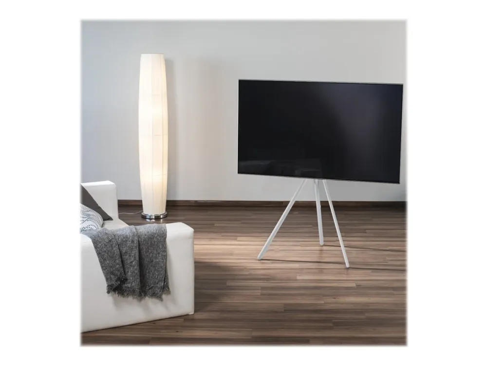 Hama Easel Design - Stativ - for TV - metall - hvit - skjermstørrelse: 37-75 - plassering på gulv