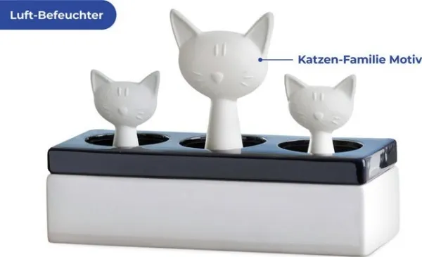 Duftdiffuser Wenko keramisk luftfukter, 3 katter, WENKO
