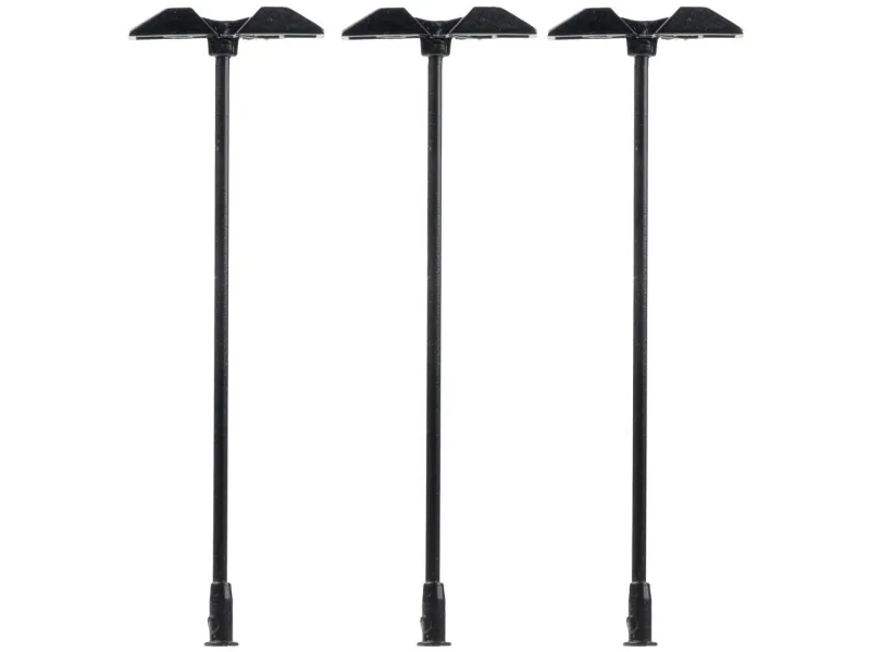 Faller N perronlampe dobbel ferdig modell 272132 3 stk.