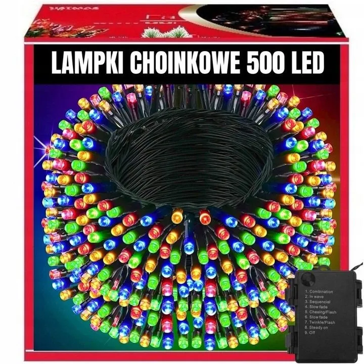 Extralink julelys 500 LED utendørs/innendørs, hvit/kald hvit, 32,7 m