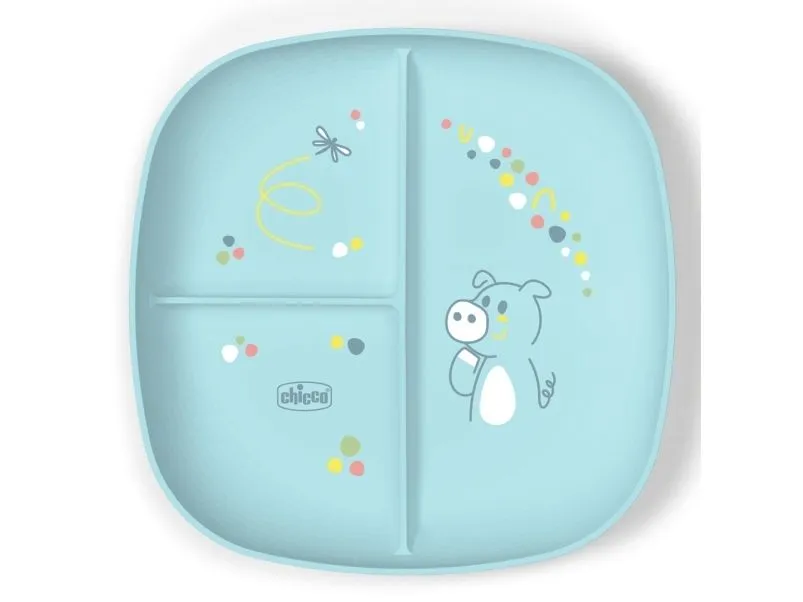 Chicco 00016003250000, Småbarnstallerken, Blå, Gutt/Jente, 1 år, 168 g, 210 mm