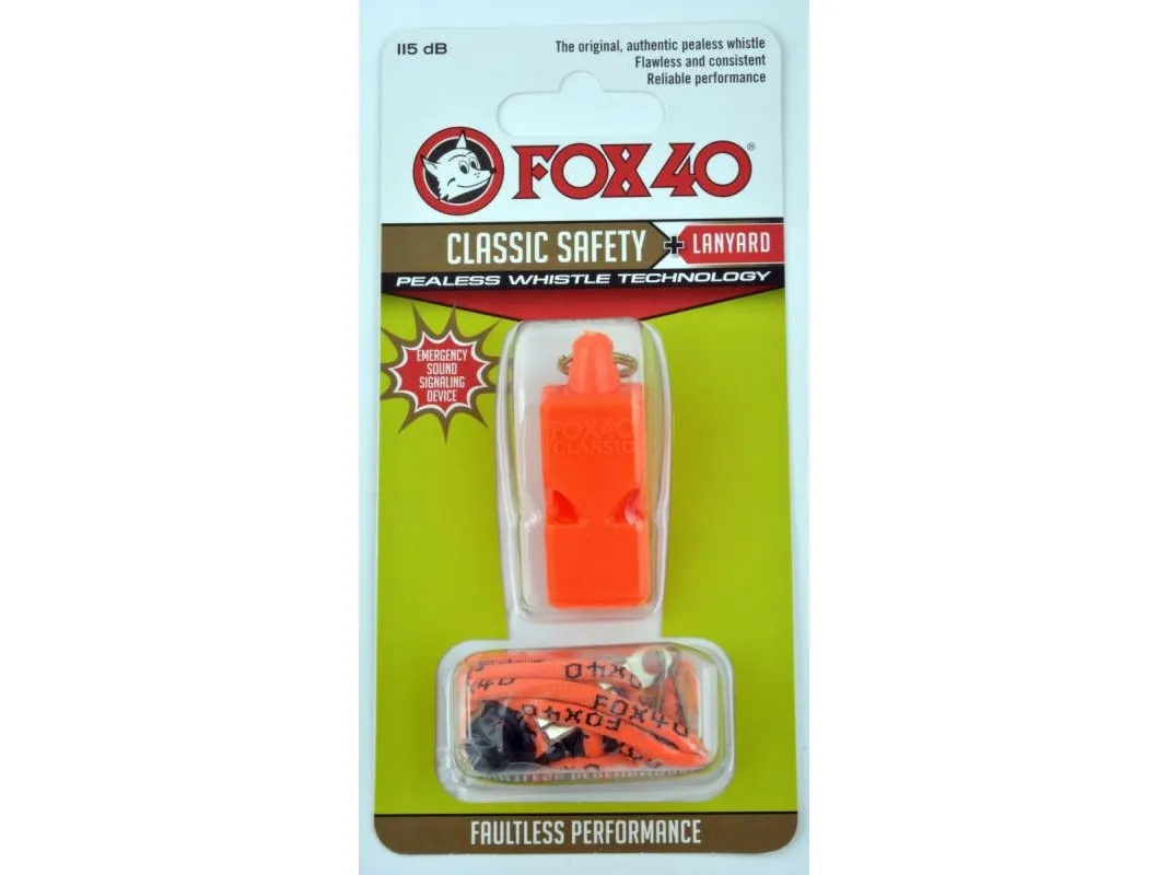 GWIZDEK FOX 40 Classic sikkerhet oransje + snor 9903-0308