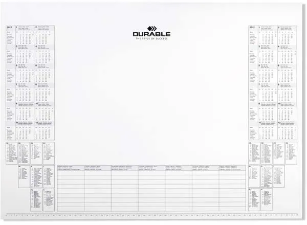 Durable 7292-02, Bord, Hvit, 570 mm, 405 mm, 25 stykker