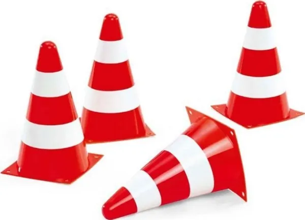 Rolly Toys bommelyktsett med 4 sikkerhetskegler
