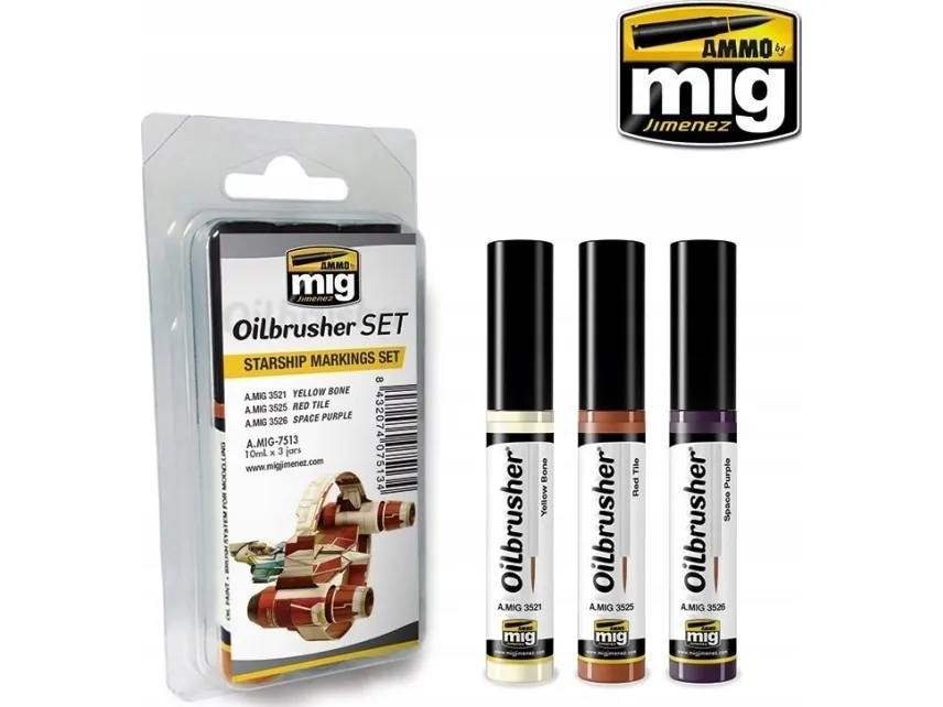 Vallejo Ammo oljebørstesett - Starship Markings Set