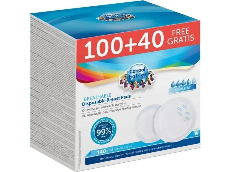 CANPOL BABIES engangsinlegg til BH/ammepute ANTI-LIP, 140 stk., 1/654
