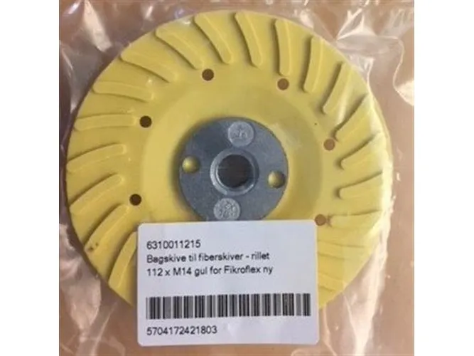 Bagskive ST310A Ø112-M14 hård gummi rifl