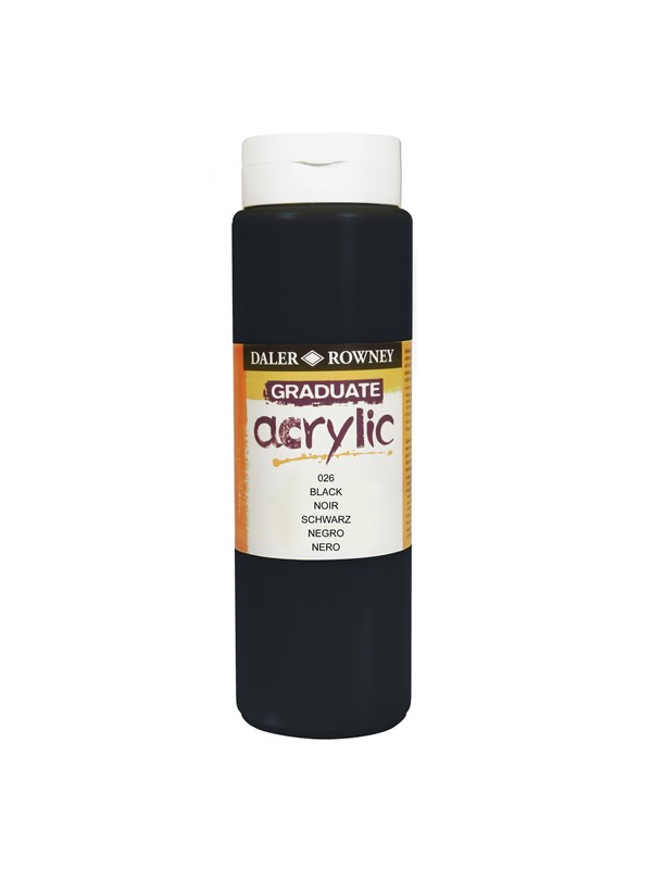 Daler-Rowney Graduate Acrylic 500 ml Black