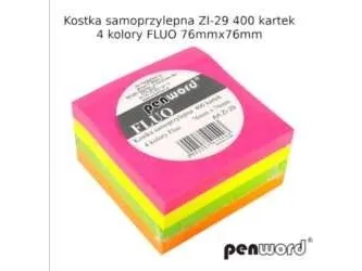POLSIRHURT selvklebende blokk fluo 76x76 mm ZI-29, 400 ark