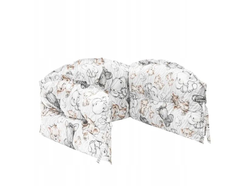 Aptel beskyttelse til sprinkelseng Hobby Kids Zebra & lion, 160x30 cm
