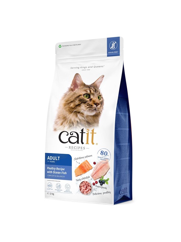 Catit - Recipes cats dry food - Adult - Poultry & Fish - 2 kg