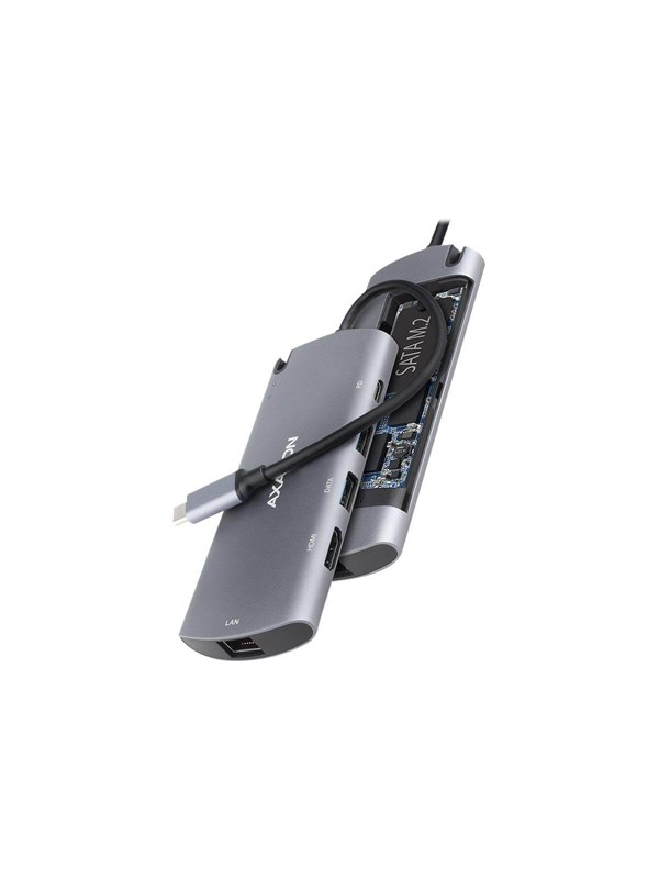 AXAGON HMC-6M2 - docking station - USB-C 3.2 Gen 1 / Thunderbolt 3 - HDMI - GigE