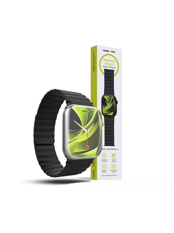 Mobile Origin Magnetic Watch Strap II - black/black - Apple Watch 49mm/46mm/45mm/44mm