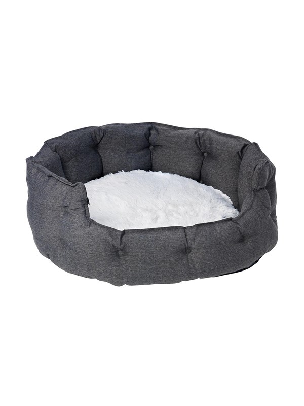 Dogman Pet Bed Classy Memory Foam Oval Grey Large 74x70x32cm