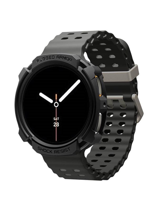 Spigen Rugged Armor - matte black - Samsung Galaxy Watch 8 (44mm)