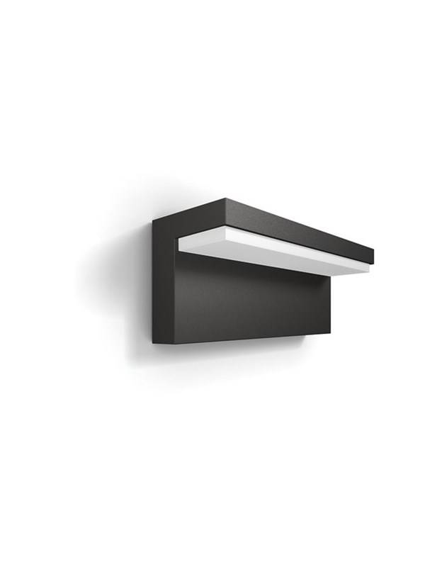 Philips Bustan utendørs vegglampe, LED 9W, antrasitt