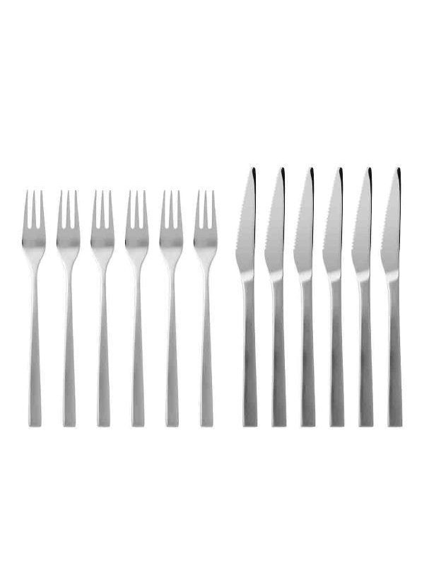 Gense Steak cutlery  Fuga 12 pcs Matt/White steel