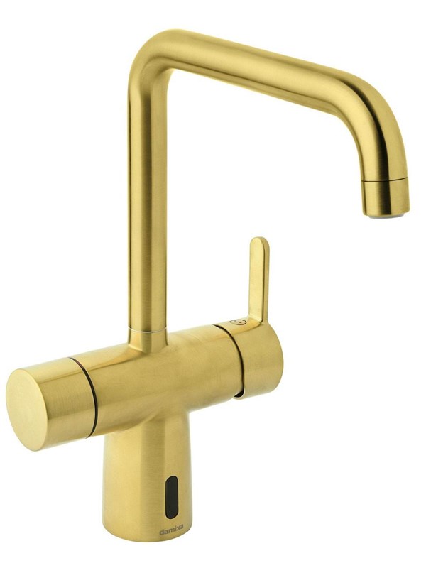 Damixa silhouette touchless kitchen faucet with high j-spout