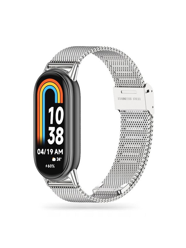 Tech-Protect MilaneseBand Strap for Xiaomi Smart Band 8 / 8 NFC - Silver