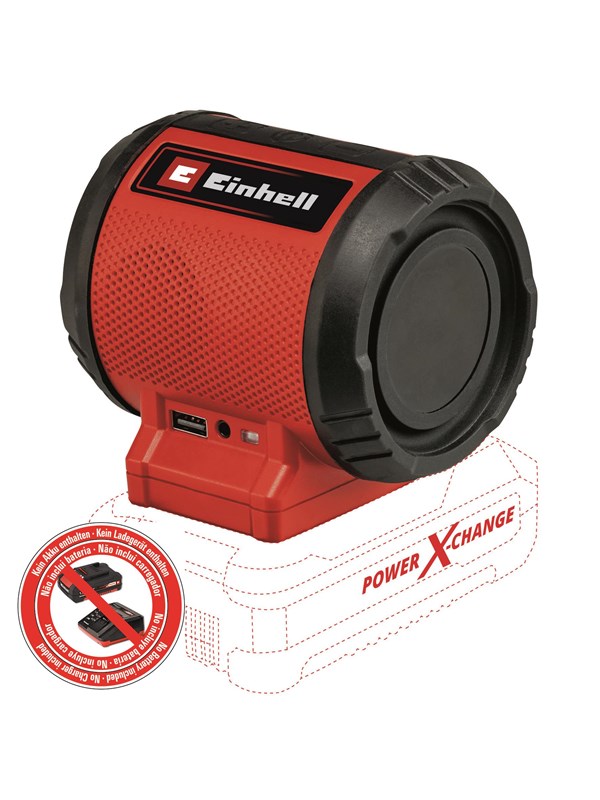 Einhell TC-SR 18 Li batteridrevet høyttaler u/batteri og lader