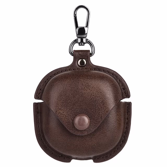 Til Samsung Galaxy Buds4 / Buds4 Pro PU + PC beskyttelsesdeksel - Mørk brun