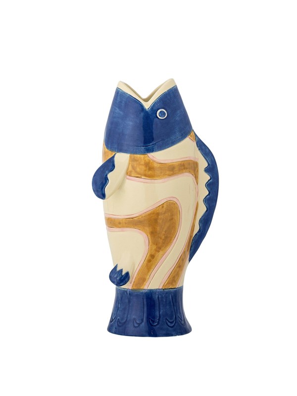 Bloomingville - Irving Vase - Blue - Stoneware