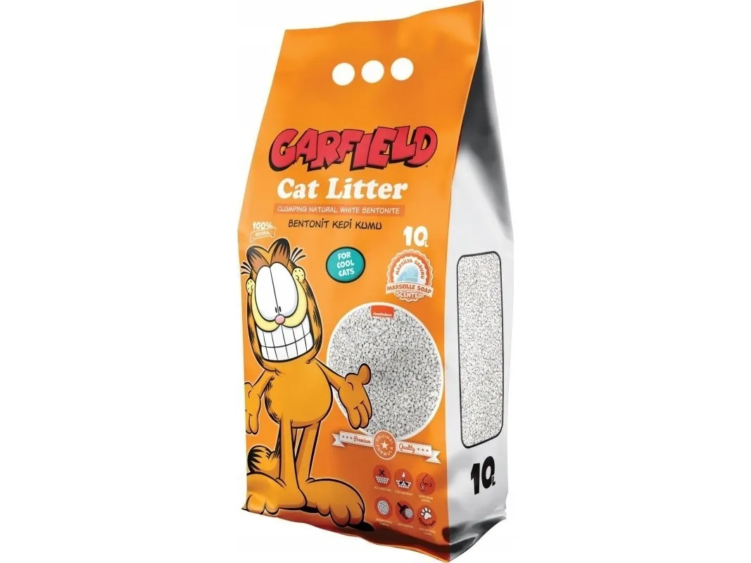 GARFIELD Garfield kattesand, bentonitt kattesand, Marseille såpe 5L