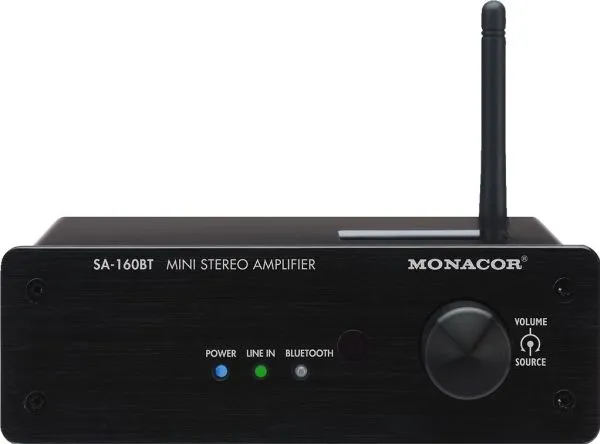 Monacor SA-160BT, 2.0 kanaler, 60 W, 99 dB, 30 W, 20 - 20000 Hz, Klemmer