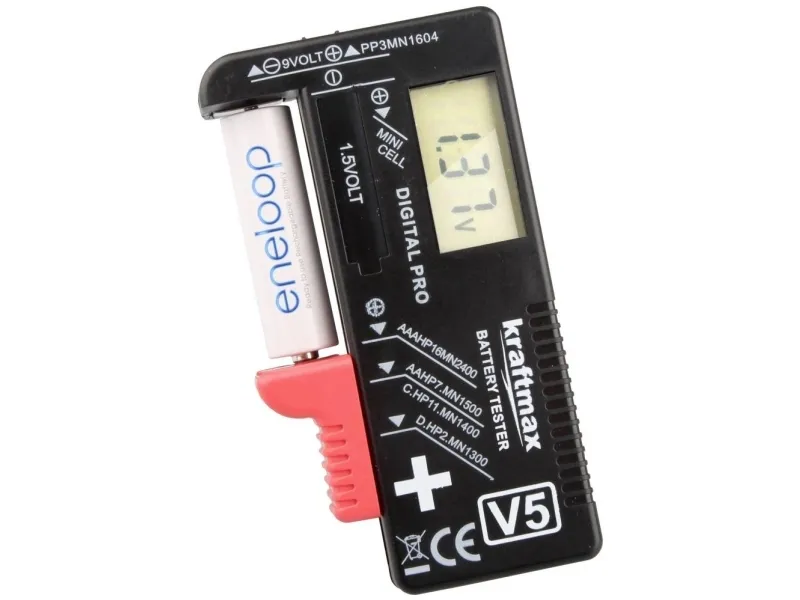 kraftmax batteritester Hückmann måleområde (batteritester) 1,2 V, 1,5 V batteri, batteri 146699