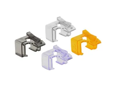 Delock Repair Clip Set 2 - Reparasjonsklips for nettverkskontakt - svart, oransje, fiolett, gjennomsiktig (en pakke 40)