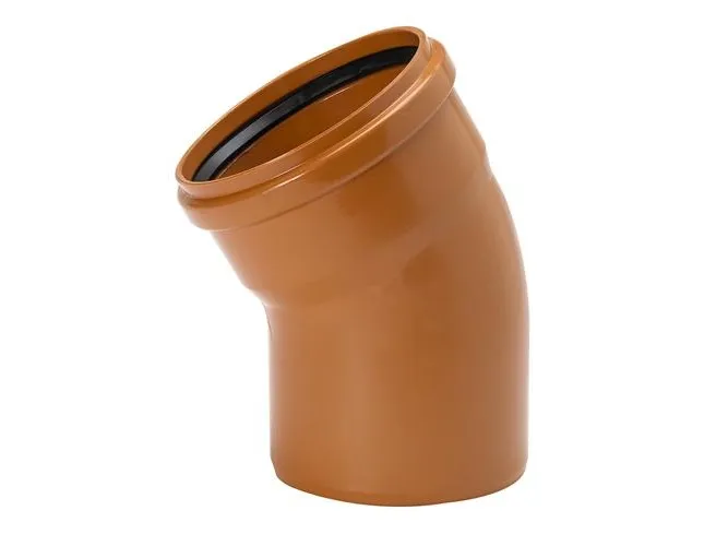 Uponor 200 mm 30 gr. PVC-kloakbøjning