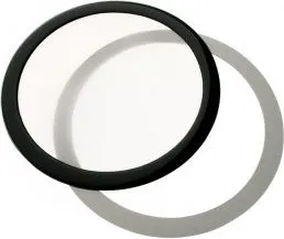 DEMCiflex støvfilter 200mm, rund - sort/hvit