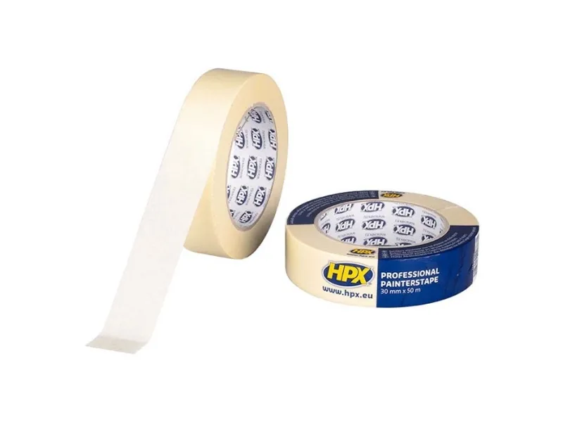 HPX afdækningstape op til 60 grader, creme, 30mm x 50m