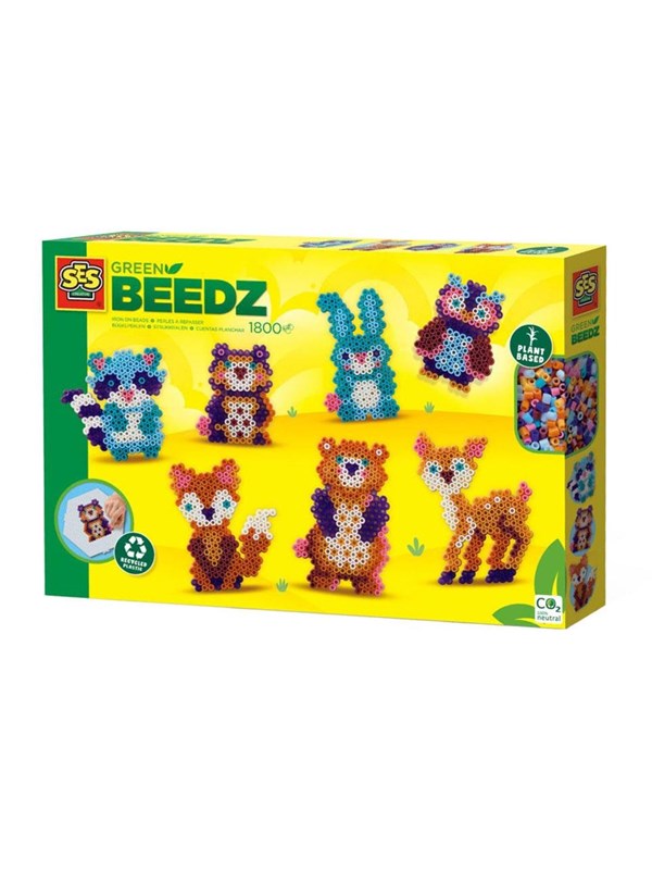 SES Creative Green Beedz - Iron on bead set Forest animals