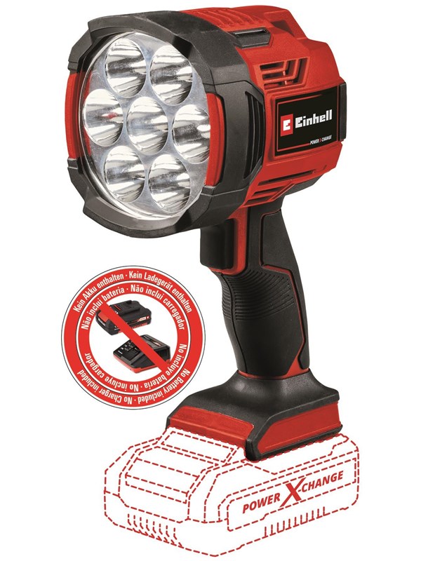 Einhell TE-CL 18/2500 batteridrevet LED-håndlykt 2500 lm 18 V u/batteri og lader