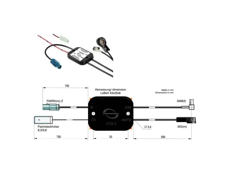 Passiv fm og dab splitter