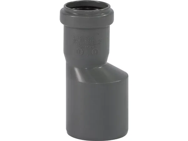50 x 32 mm Reduktion lang grå PP