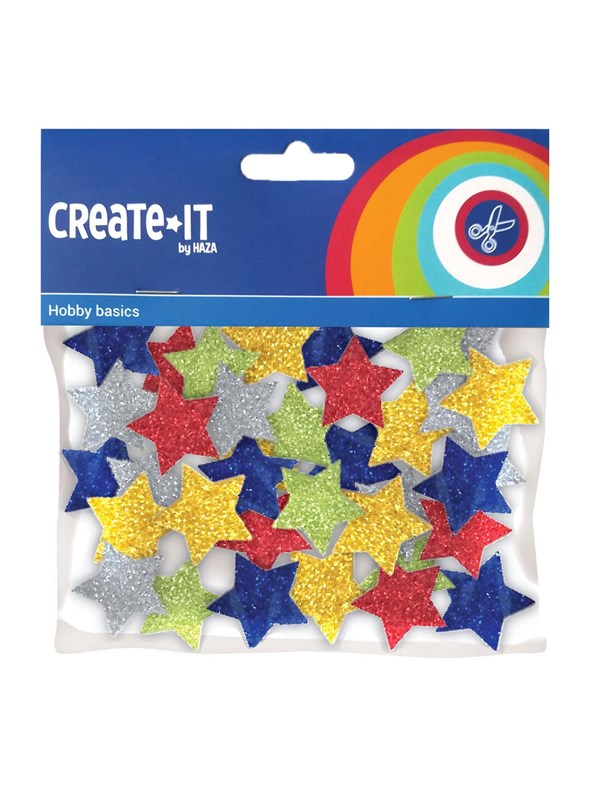 Haza Witbaard - Foam stickers Stars Glitter 54 pcs.