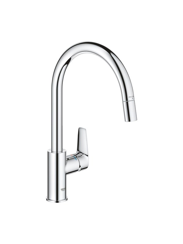 Grohe BauEdge Kitchen faucet with pull-out Chrome