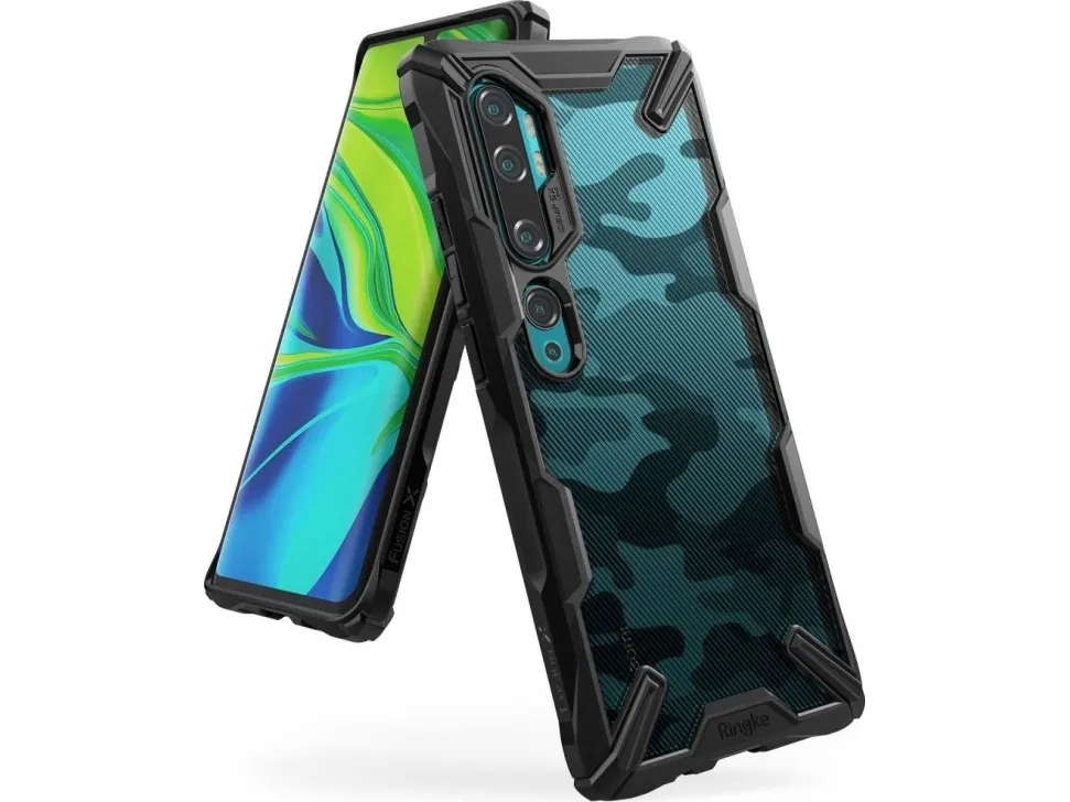 Ringke Veske Ringke Fusion-X Design Xiaomi Mi Note 10 Camo (Moro) Svart