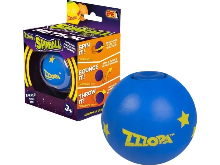 EP Spinball - vridd moro, blå med gul meteor 092615