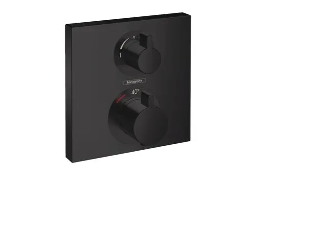 Termoarmatur Eco Sq 2 udt mat sort