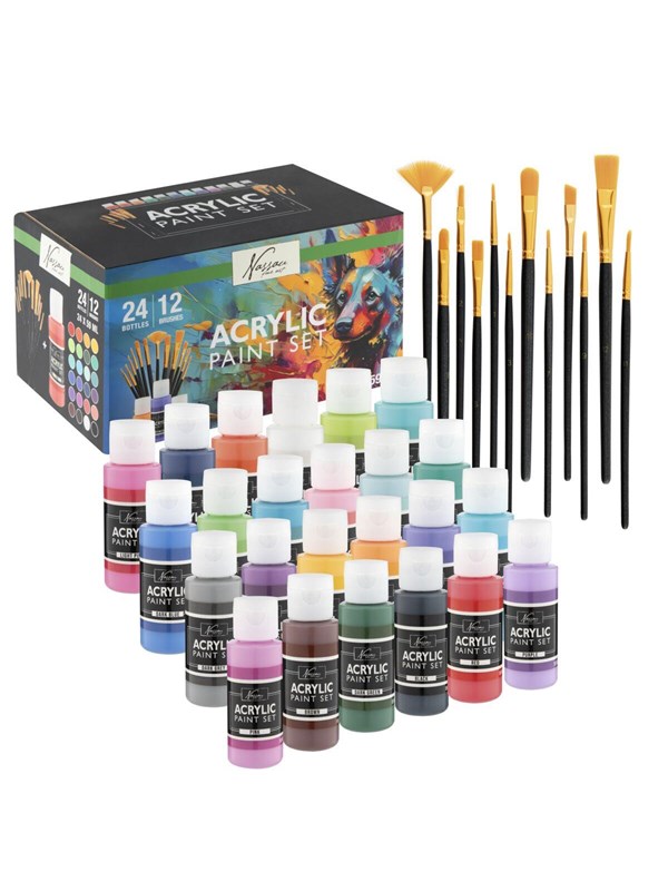 Creative Craft Group Acrylic paint. 24 * 59ml + 12 brushes