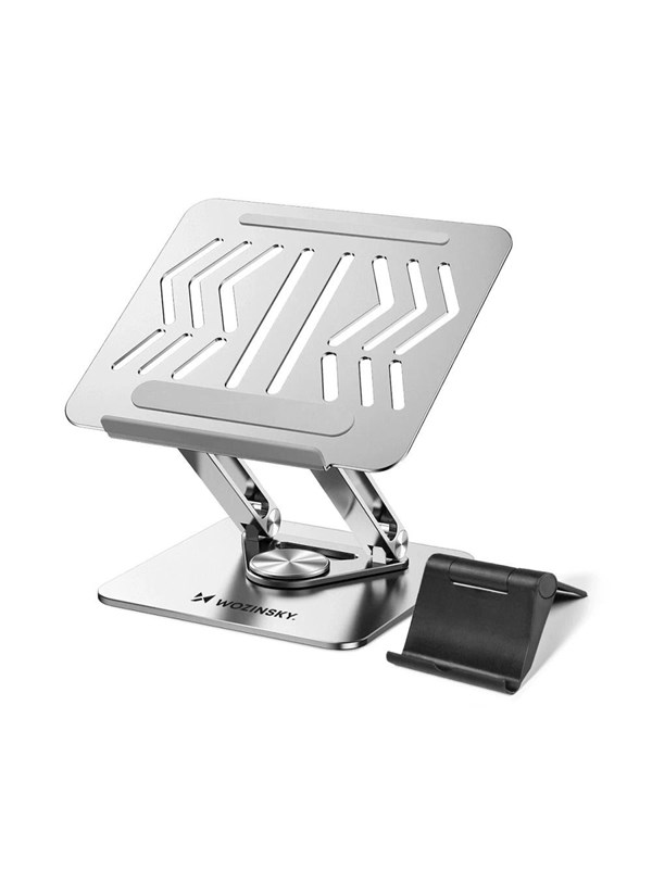 Wozinsky WRS-CPY84SS 360 Aluminum Laptop and Tablet Stand + Smartphone Stand - Silver