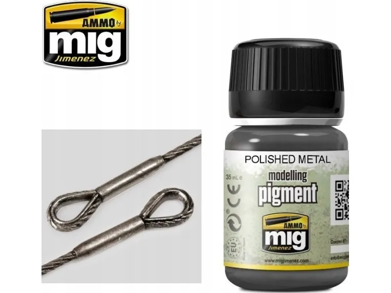 Vallejo Ammo: Modelling Pigment - Polished Metal (35 ml)