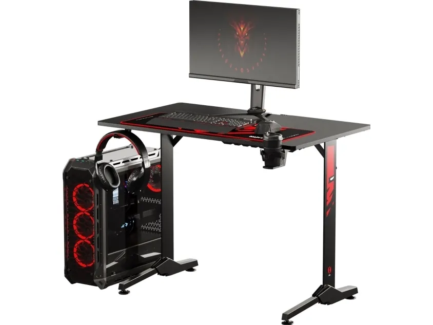 Diablo X-Mate 1000 skrivebord Svart-Rød 100 cmx60 cm