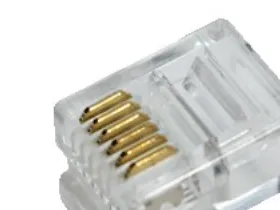 LogiLink RJ12, RJ12, Gjennomsiktig, Gull, RoHS, 100 stykker