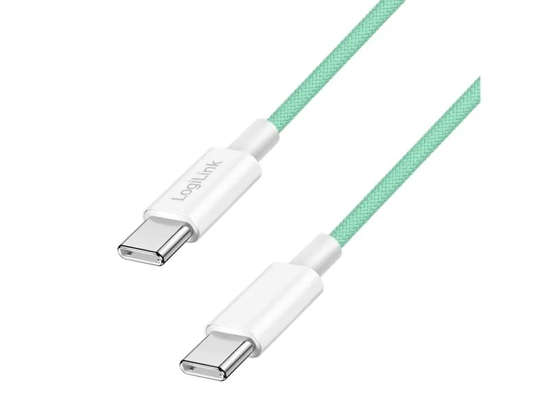 LogiLink CU0347, 1 m, USB C, USB C, USB 2.0, 0,48 Gbit/s, Grønn