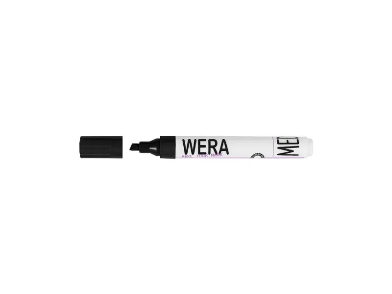 Marker, BNT Wera, 1-6MM, Spids, sort permanent - (12 stk.)