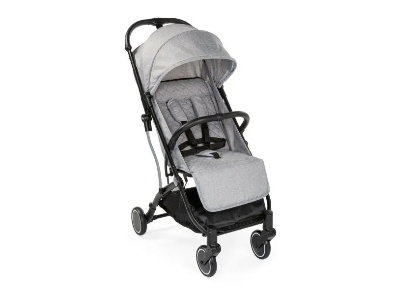 Chicco Trolley Me, Baldakin, Lettvekts håndtruck, Alle kjønn, Sammenleggbar, Svart, Grå